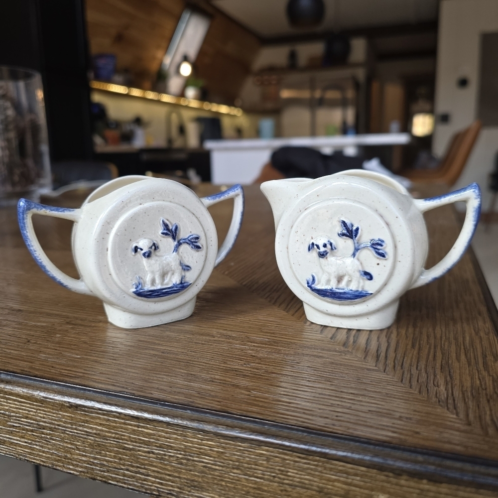 Double Sided Lamb Sugar And Creamer